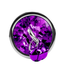Plug bijou aluminium violet avec clochettes Taille S -  RY-001-A-ZB